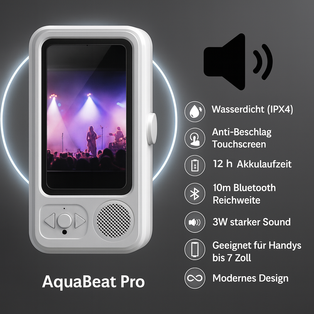 AquaBeat Pro - Genieße deine Lieblingsmusik – selbst im Dampf