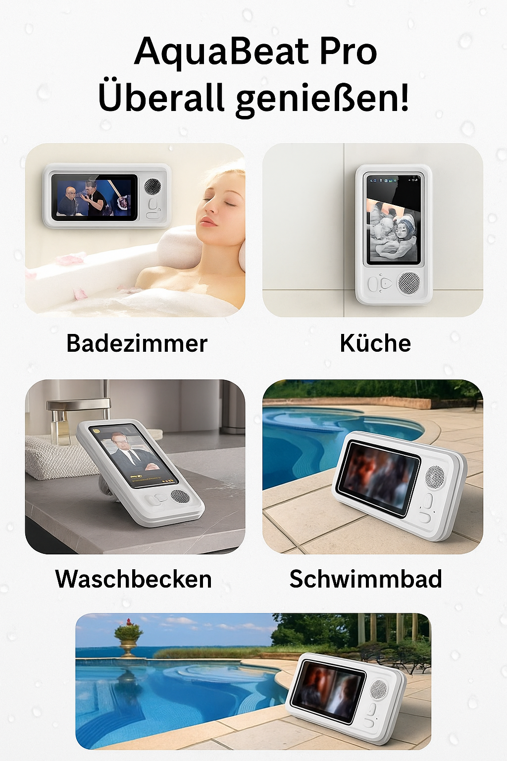 AquaBeat Pro - Genieße deine Lieblingsmusik – selbst im Dampf
