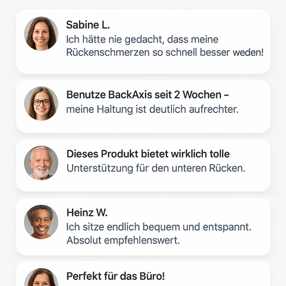 BackAxis – Rückenkomfort verbessern