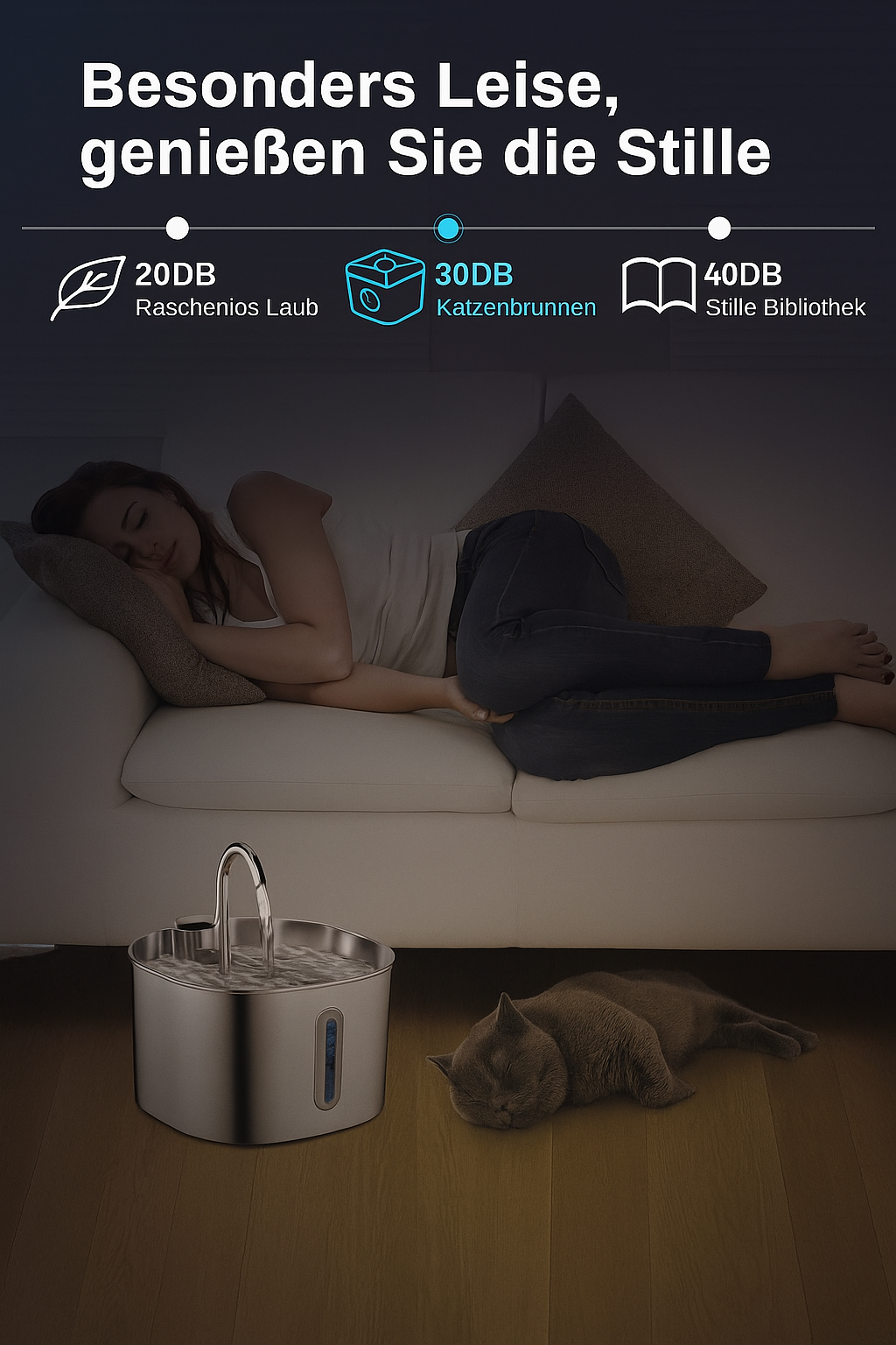 PuraPaws Automatischer Katzenbrunnen – Leise, Hygienisch & Langlebig für gesunde Haustiere