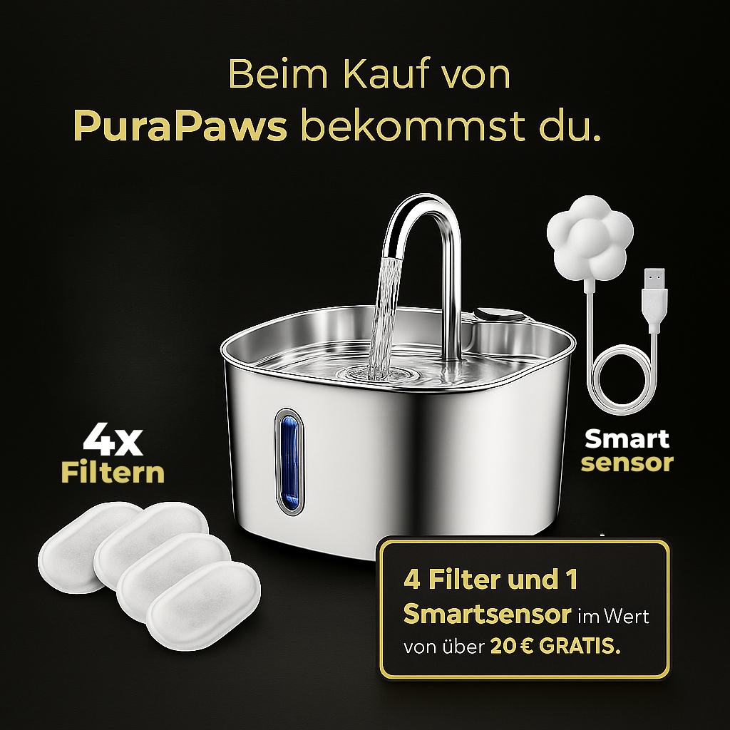 PuraPaws Automatischer Katzenbrunnen – Leise, Hygienisch & Langlebig für gesunde Haustiere