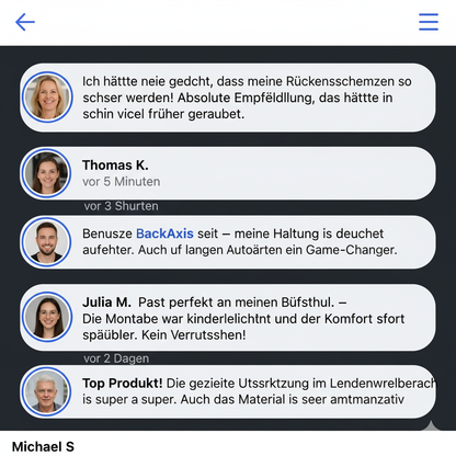 BackAxis – Rückenkomfort verbessern