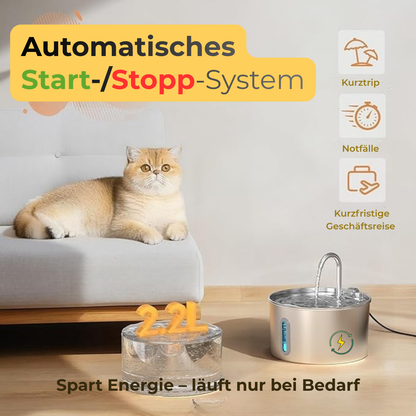 PuraPaws Automatischer Katzenbrunnen – Leise, Hygienisch & Langlebig für gesunde Haustiere