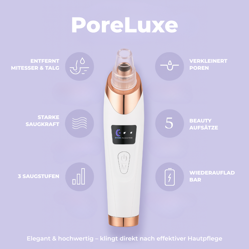 PoreLuxe Elegant & hochwertig – klingt direkt nach effektiver Hautpflege