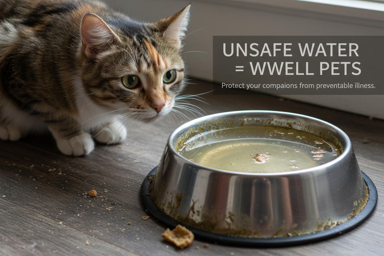 Tieren bei Trinken unsaubere wasser werden krank